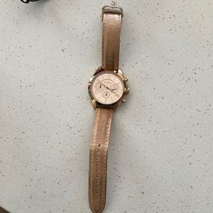 Fossil leather nude watch